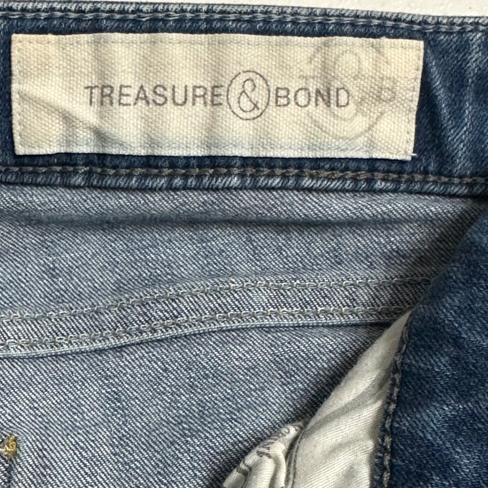 Treasure & Bond Skinny Jeans Mid Rise Stretch Denim Blue Wash Size 25 - Picture 3 of 6